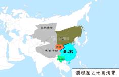 宋朝地图（公元1087年）