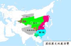 宋朝地图（公元1215年）