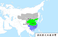 晋朝地图（公元383年）