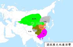 南北朝地图（公元557年）