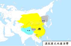 唐朝地图（公元667年）