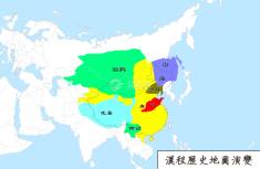 唐朝地图（公元884年）