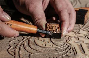 木板年画 汉族传统寓意“马上封侯”简单纯粹的手工工艺