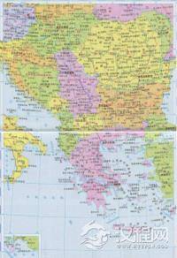 巴尔干地区——世界史巴尔干地区地图
