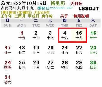 教皇格利高利十三世制定现今通用的公历