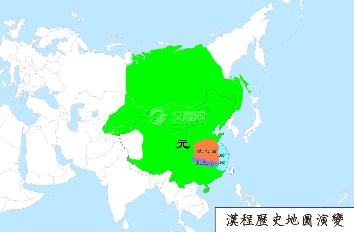 元朝地图_元朝历史地图_元朝历史地图演变_汉程历史
