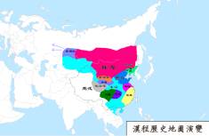 汉朝地图（公元203年）