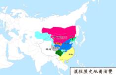 汉朝地图（公元212年）