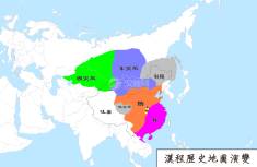南北朝地图（公元582年）