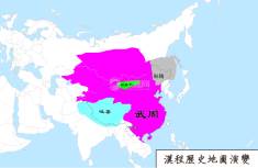 唐朝地图（公元694年）