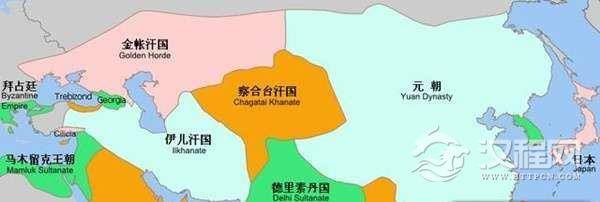 蒙古帝国分裂后产生了哪些国家？