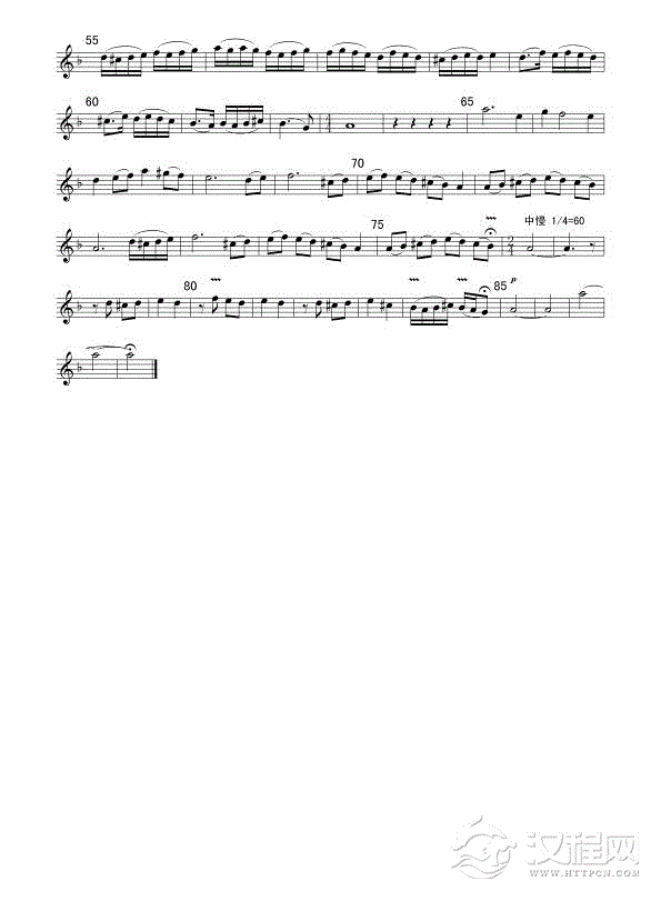 牧羊女（线谱）简谱