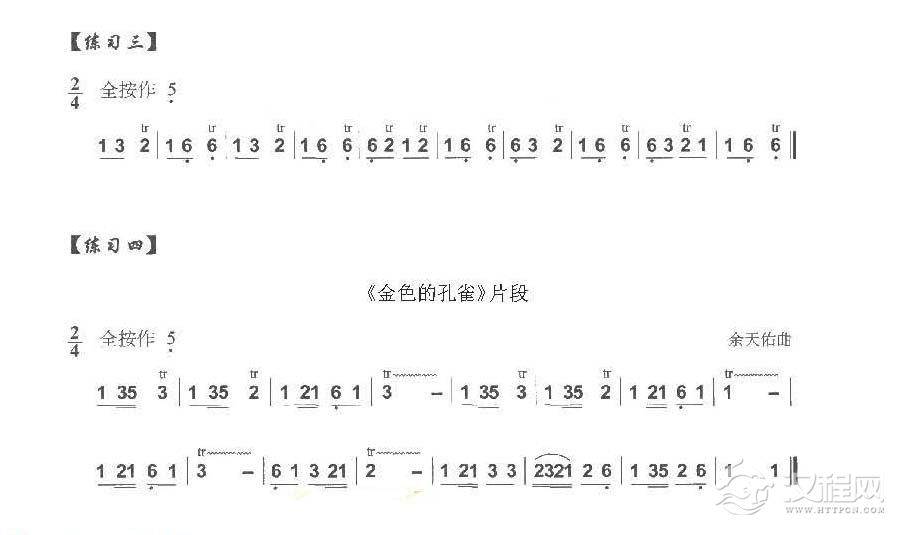 巴乌手指技巧练习《巴乌颤音练习曲及技巧》