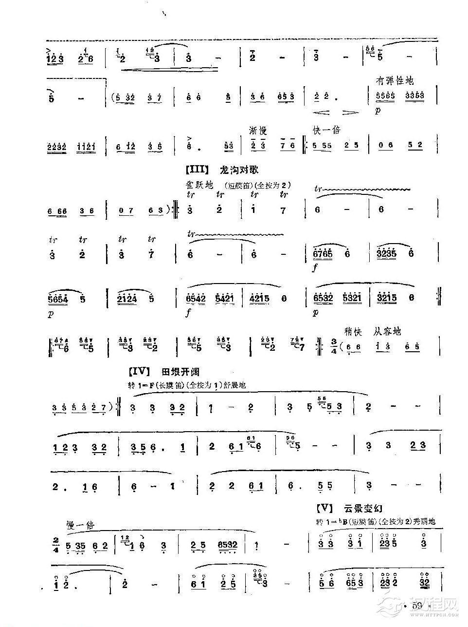 经典竹笛乐曲《田野》许国华 孔庆宝曲