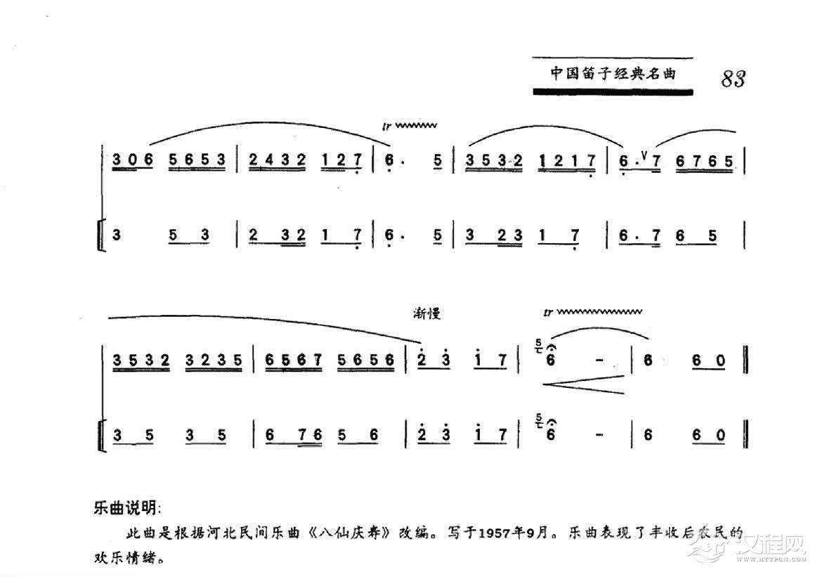 中国笛子名曲《庆丰收》王铁锤曲