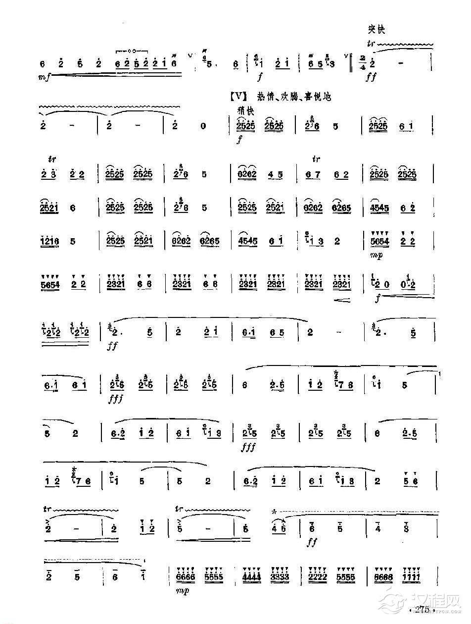 笛子独奏曲《喜看塞北换新天》陆金山、冯国林/曲