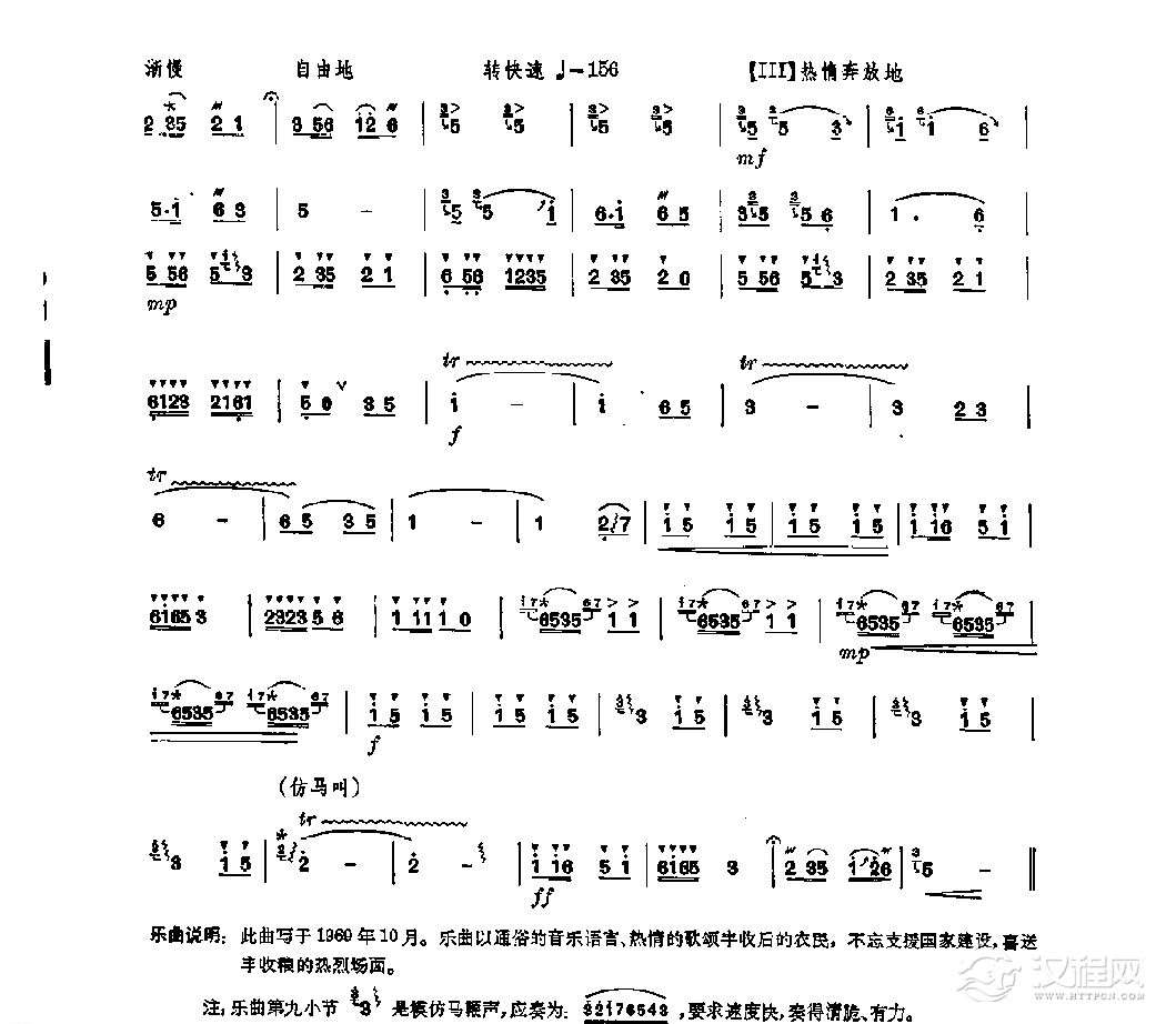 笛子独奏曲《扬鞭催马运粮忙》魏显忠/曲