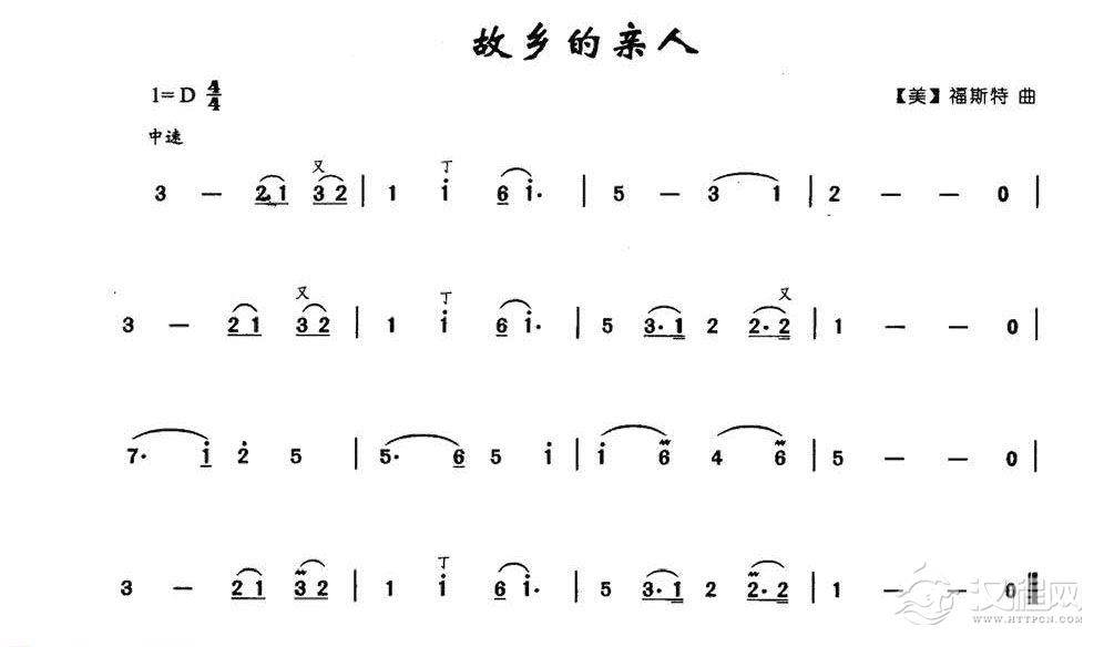 竹笛外国名曲《故乡的亲人》陈咏秋笛子曲