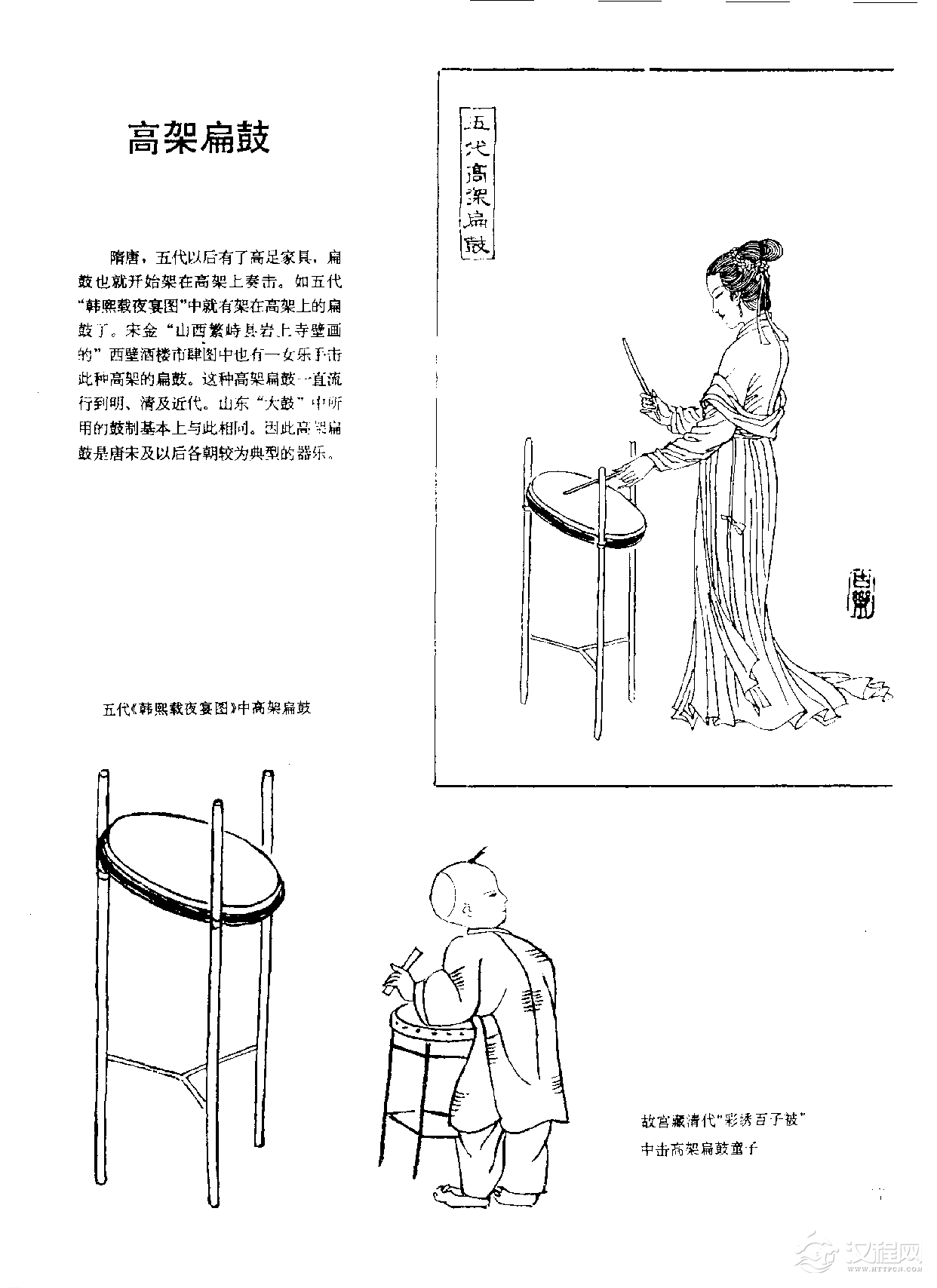 中国古代乐器《高架扁鼓》