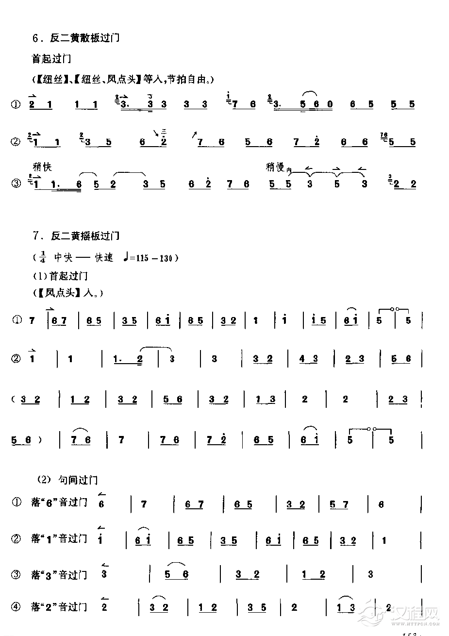 京胡弓指法技巧配合练习《反二黄过门》