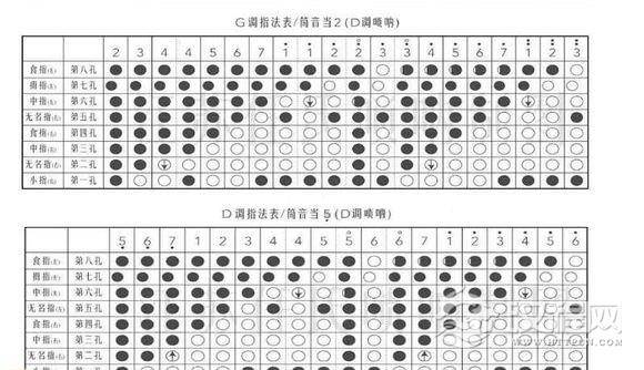 唢呐指法表