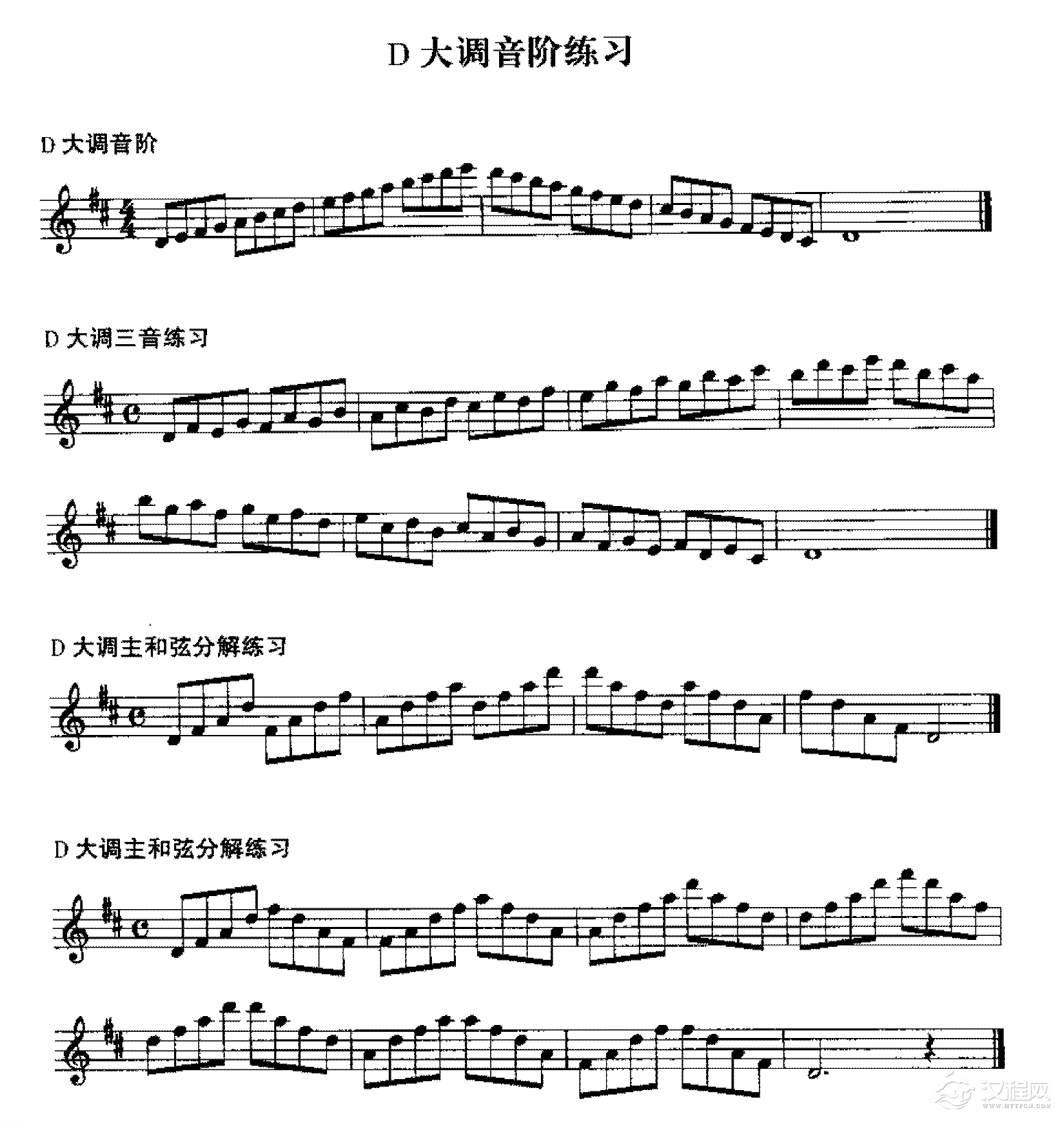 五线谱练习乐曲谱8