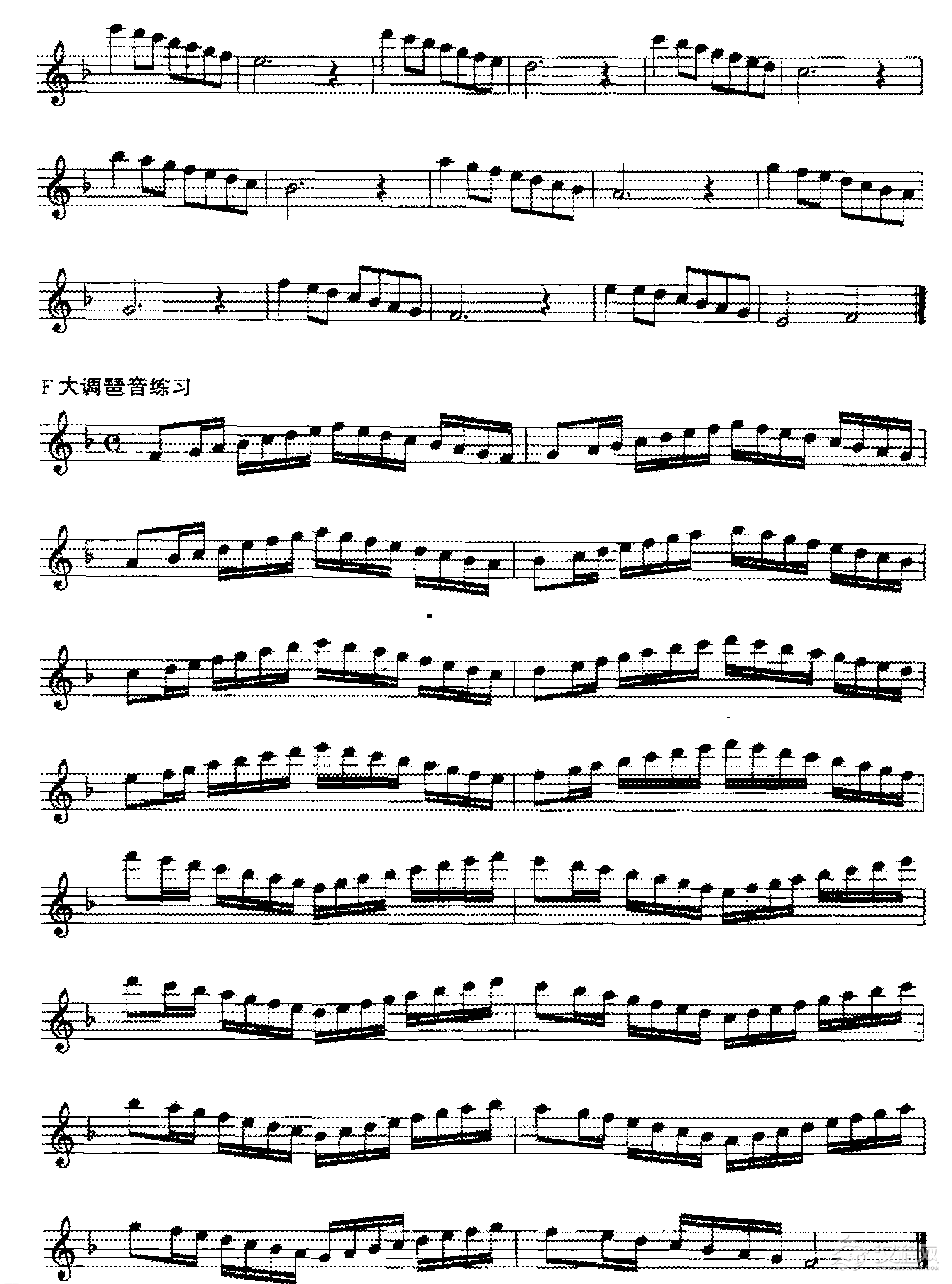 五线谱练习乐曲谱5