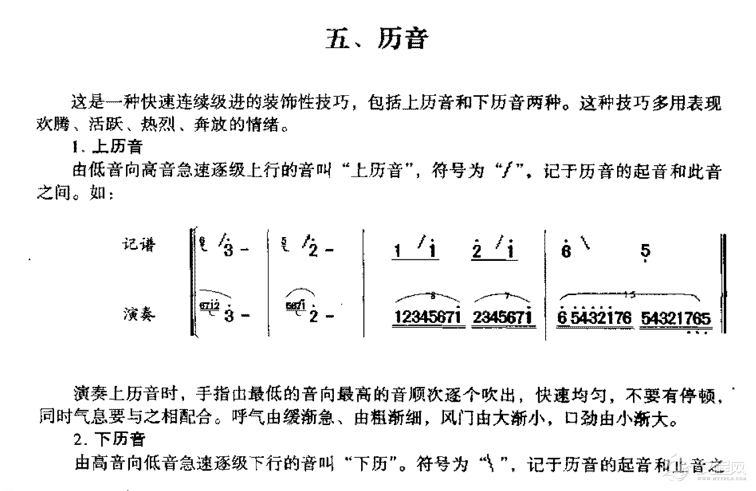 洞箫高级技巧练习《历音》历音音练习1