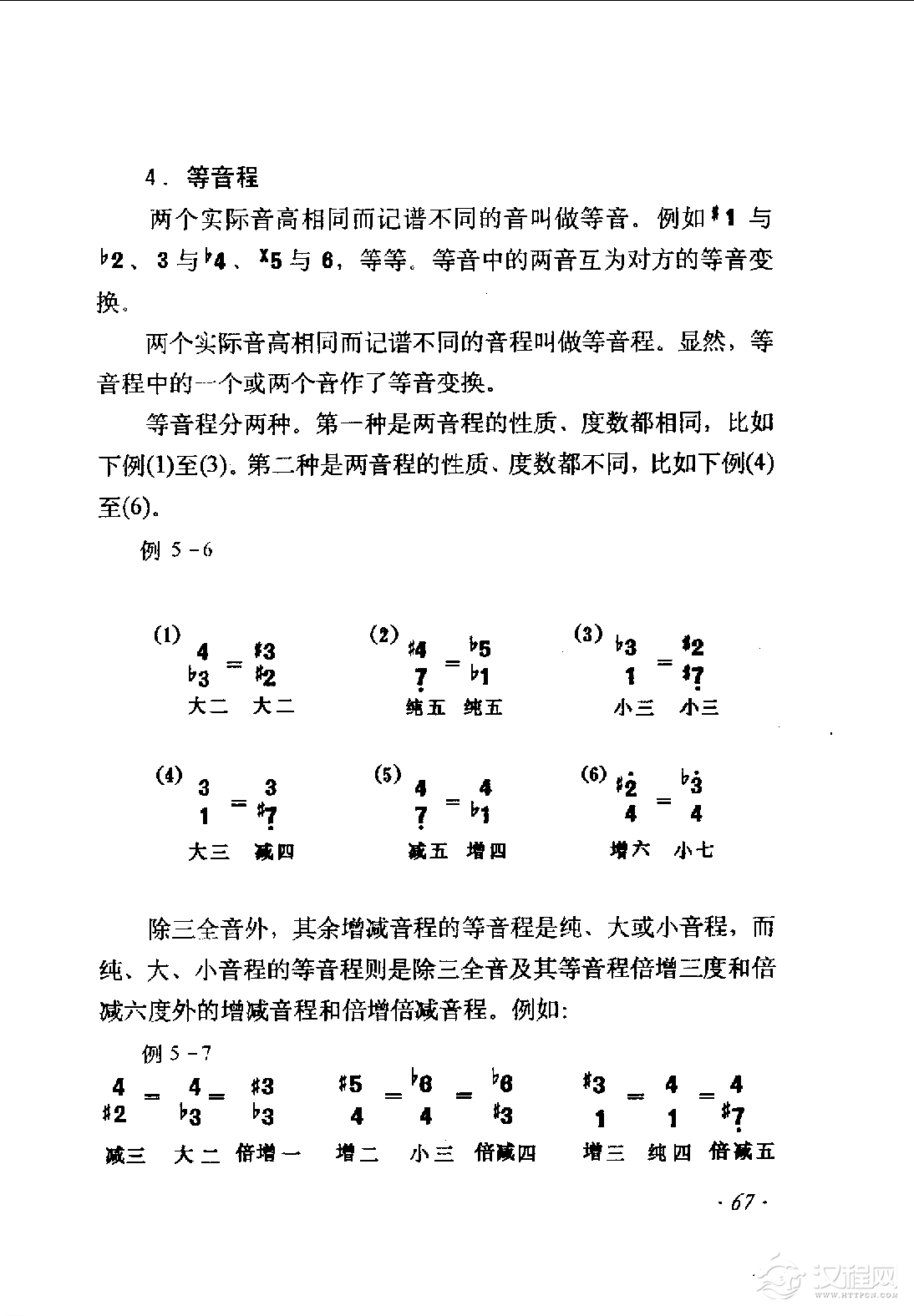 音程《等音程》简谱知识