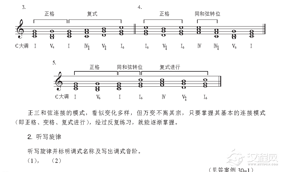 《音高训练》大调正三和弦的连接与听写旋律