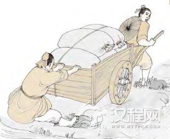 未济卦第二爻，爻辞：九二：曳其轮，贞吉。