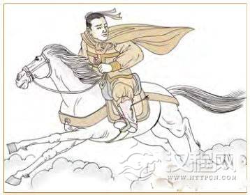 明夷卦第二爻，爻辞：六二：明夷，夷于左股