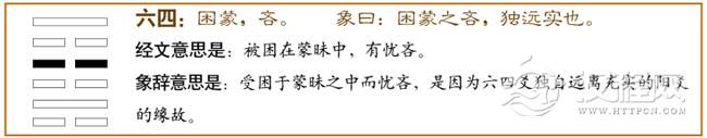 蒙卦第四爻，爻辞：六四：困蒙，吝。