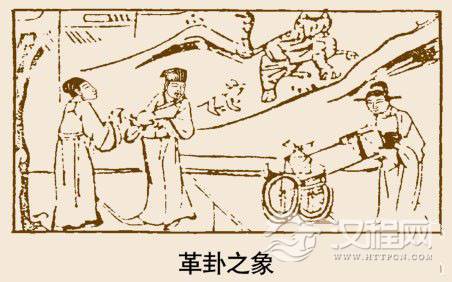 革卦卦象，泽火革卦的象征意义