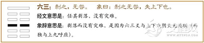 剥卦第三爻，爻辞：六三：剥，无咎。