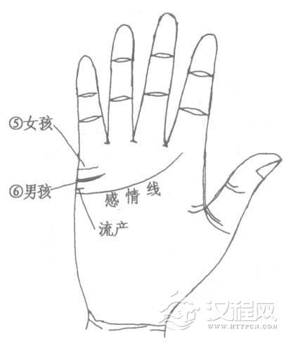 婚姻线根部平直、断断续续与婚姻线上字纹或黑点