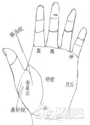 手相兑宫算命：月丘的相法绝招